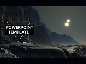 مثلث هندسي غطاء إبداعي جميل السماء المرصعة بالنجوم خلفية الخيال العلمي قالب باور بوينت