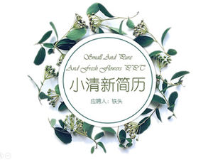 Pianta rami e foglie piccolo modello di curriculum fresco ppt