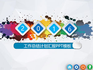 Acquerello splash art micro modello tridimensionale rapporto lavoro stile ppt