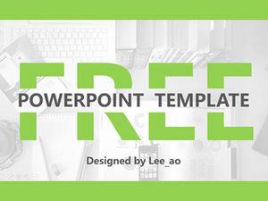 Tăiați textul șablon de ppt în stil european și american de moda răcoritoare