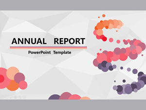 Plantilla ppt de estilo europeo plano de creatividad de arte redondo de fondo de triángulo bajo elegante