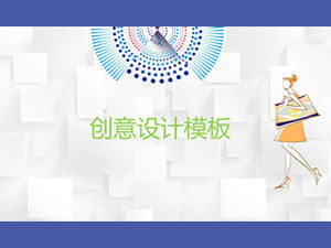 Perusahaan desain fashion kreatif gaya busana perusahaan pengantar template ppt