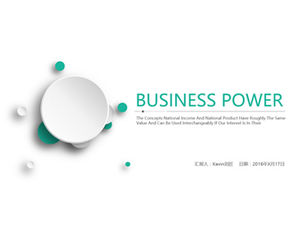 Hijau tua abu-abu tenang dan angin elegan mikro tiga dimensi laporan ringkasan kerja template ppt