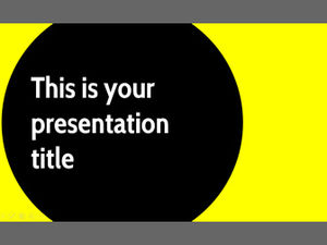 Warna kuning dan hitam yang cocok dengan suasana datar sederhana template laporan kerja gaya Eropa dan Amerika