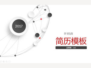 Atmosferik basit ve parlak mikro üç boyutlu özgeçmiş ppt şablonu