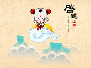 Selamat tahun baru template ppt animasi kartu ucapan