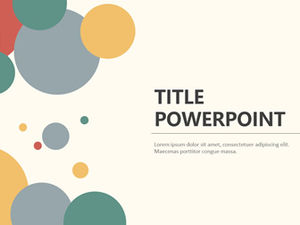 เส้นวงกลมวงกลมฟองที่มีสีสันแบนเทมเพลต ppt สรุปการทำงานที่สวยงาม