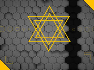 Honeycomb background simple lines dynamic business ppt template