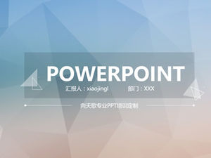 Modèle ppt de rapport de travail de fond de surface basse figure géométrique