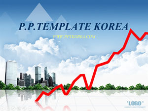 Templat ppt klasik laporan pekerjaan perkotaan di bawah langit biru