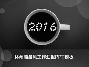 Eine Tasse Kaffee lässig Geschäftsstil Arbeit Bericht ppt Vorlage