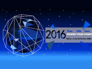 LOWPOLYロープロファイルスタイルの一般的なビジネスpptテンプレート