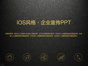 Apresentação corporativa honrosa em ouro e preto apresentação de negócios em modelo de ppt alto