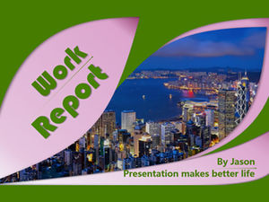 Folha de lótus e elementos de semente de lótus - modelo de relatório de trabalho de lótus Qingxiang resumo ppt