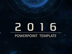 Hermoso ambiente azul oscuro estrellado iOS viento práctico negocio ppt template