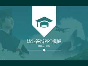 Doktora öğrencileri ve mezuniyet cevap sayfası-koyu yeşil basit düz tez savunma ppt şablonu