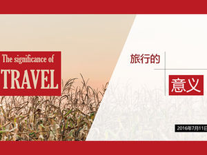 El significado de la plantilla ppt de tipografía de estilo de revista de moda de imagen grande de viaje