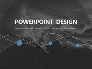 Linien und Kreise exquisites Design flache atmosphärische Typografie europäische und amerikanische Business-Stil ppt Vorlage