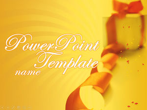 誕生日プレゼントボックスカバー黄金の祝福誕生日pptテンプレート