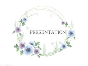 Hermosa corona de vector plantilla ppt fresca y simple