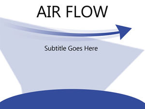 Strzałki latające w biznesie lotniczym niebieski prosty szablon ppt
