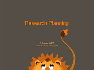 Plantilla ppt animal de dibujos animados lindo león