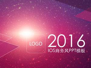 Viola cielo stellato ios modello ppt piatto stile aziendale