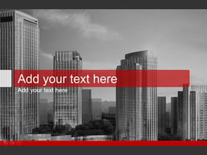 Modèle ppt commercial général stable et puissant de collocation gris et rouge