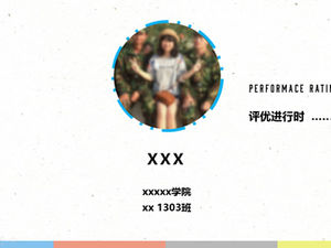 College-Studenten bewerten ausgezeichnete persönliche Taten Materialien Verkostung ppt Vorlage