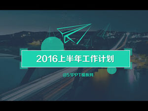 Direction-2016 work plan business style ppt template for the first half of 2016