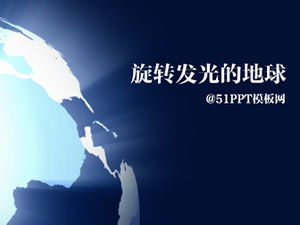 Plantilla ppt de fondo de tierra brillante giratoria