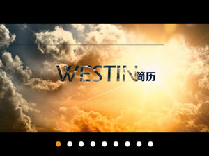 Imitacja pokazu slajdów w Internecie efekt przełączania motywu filmu osobisty szablon CV ppt