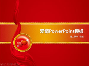 Bir ok kalp sevgililer günü ppt şablonunu deldi