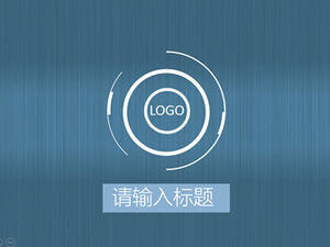 Niebieskie szczotkowane tło biznesowe proste linie raportu podsumowującego szablon ppt