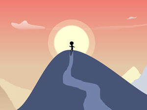 Lotta per il modello ppt di vettore del fumetto disegnato a mano di vita