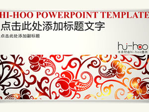 Modelo de ppt empresarial simples festivo com padrão vermelho lindo