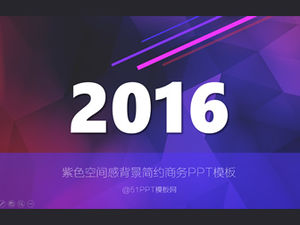 Modèle PPT d'affaires simple fond violet sens de l'espace