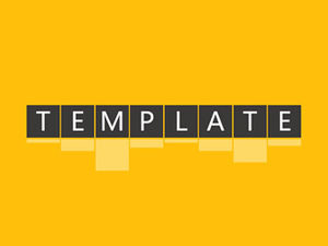 Atmosferik basit sarı ve siyah düz iş ppt şablonu