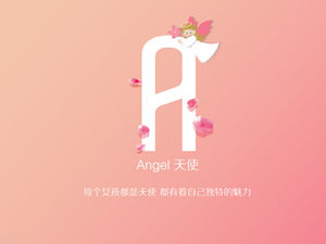 Kızlar için 26 cümle-26 İngilizce harfler, yaratıcı ve güzel ppt şablonu