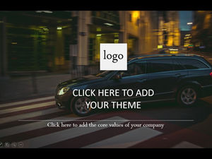 Modèle de ppt exquis de style d'affaires européen et américain de fond de voiture d'affaires Mercedes Benz