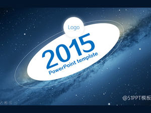 IOS vast starry sky background simple business ppt template