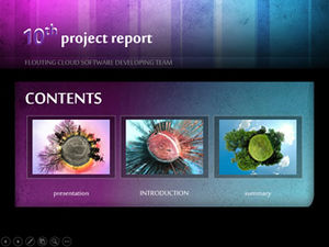 Renkli serin siyah arka plan evrensel ppt şablonu