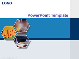 图表精美的小学教育教学蓝色ppt模板