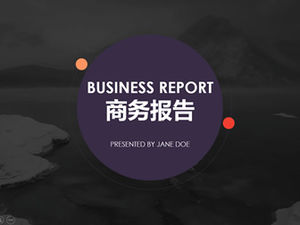 الأسود والأرجواني نمط الأرستقراطية بسيطة وطويلة قالب تقرير الأعمال باور بوينت