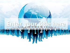 Karakter takımı dünya arka plan klasik iş ppt şablonu