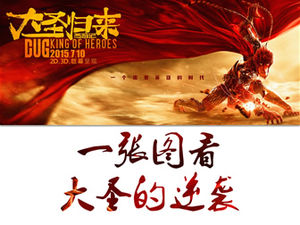 圖為“大聖歸來”的反擊-電影票房數據報告ppt模板