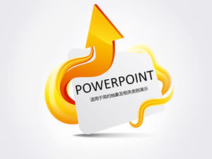 Flecha tridimensional creativa plantilla ppt vitalidad roja naranja