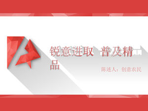 Piękny szablon ppt w stylu low poly + długi cień