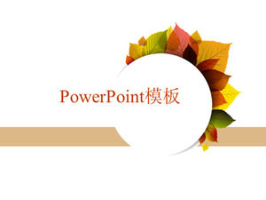 Șablon creativ ppt de afaceri de frunze de arțar colorat