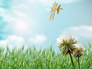 Wiosna witalność wiadomość naturalny dynamiczny szablon ppt